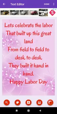 Happy Labor DayGreeting,Photo Frames,GIF,Quotes android App screenshot 2